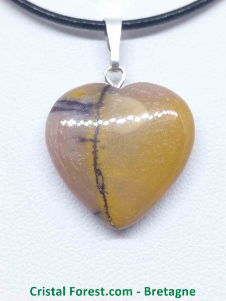 Jaspe Mokaïte - Pendentif Coeur
