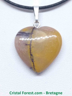 Jaspe Mokaïte - Pendentif Coeur