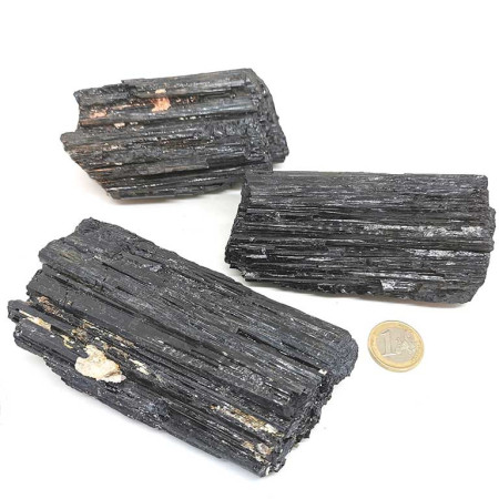 Photo de Blocs bruts de Tourmaline noire