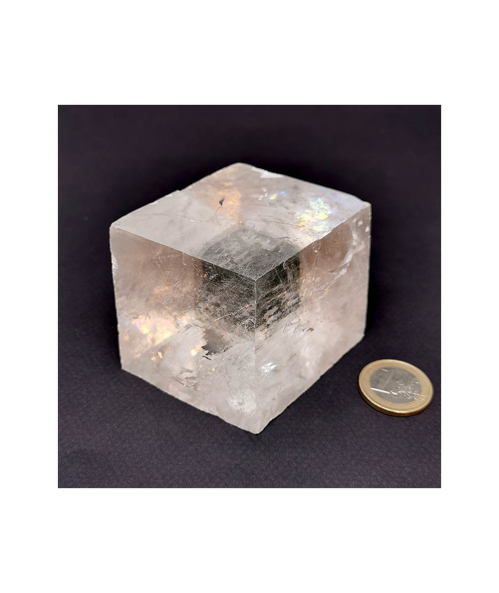 Calcite Optique Blanche - Bloc Brut - Semi-Poli