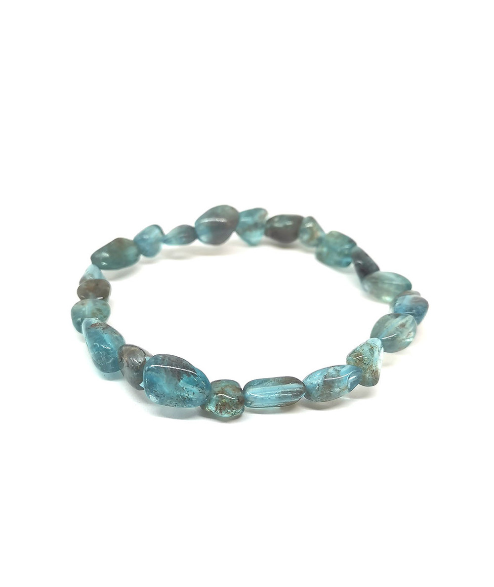 Apatite Bleue extra - Bracelet Grains