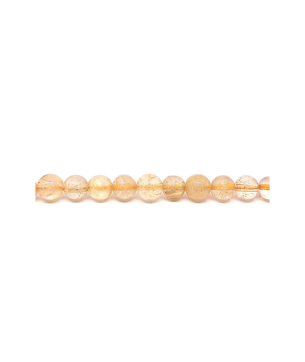 Quartz rutile - Fils de Perles 6 mm