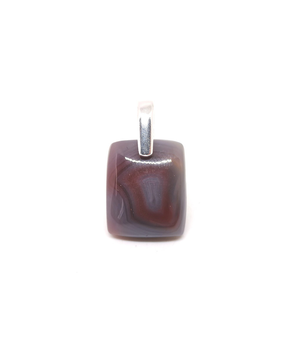 Agate Botswana - Pendentif Bélière