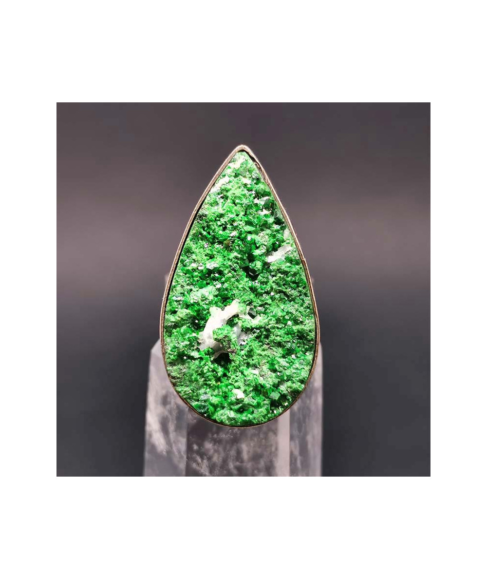 Uvarovite - Bague Sertie Argent