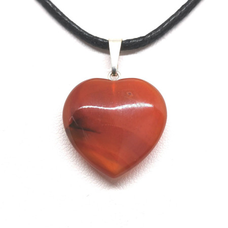 Cornaline - Pendentif Coeur