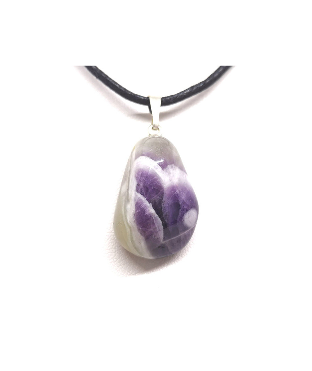 Améthyste Chevron - Pendentif Pierre Roulée