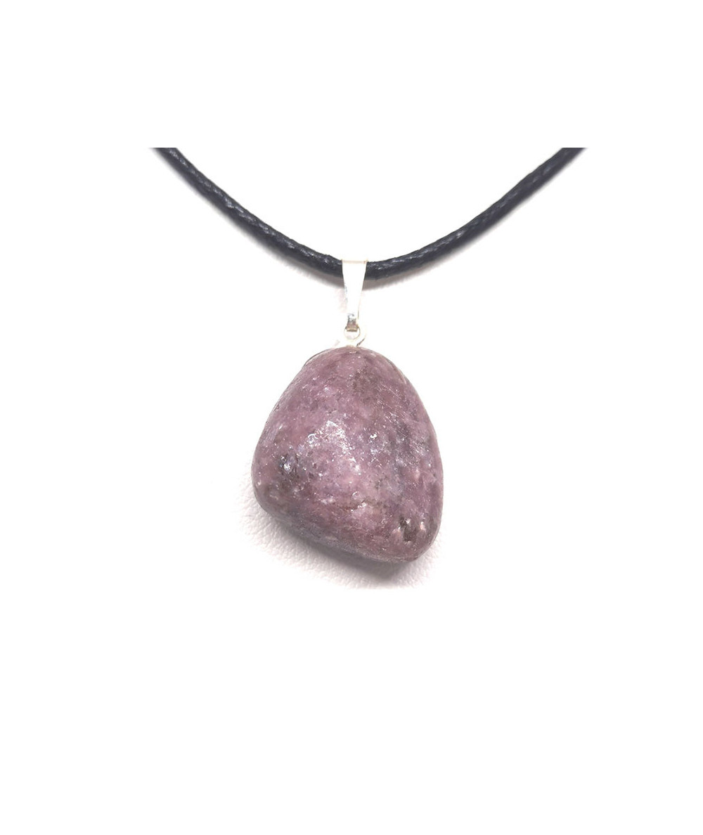 Lépidolite - Pendentif pierre roulée