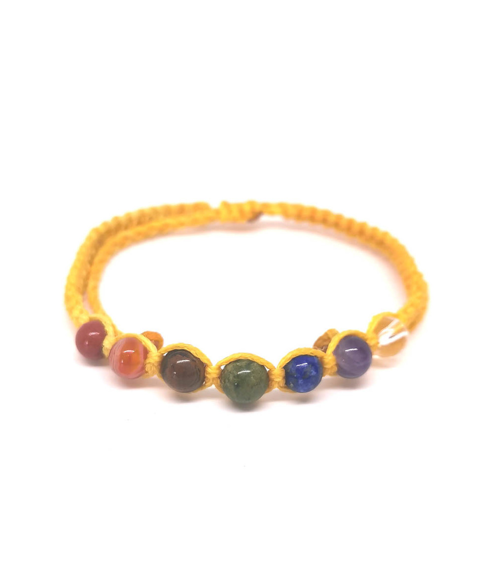 7 Chakras - Bracelet Tissu
