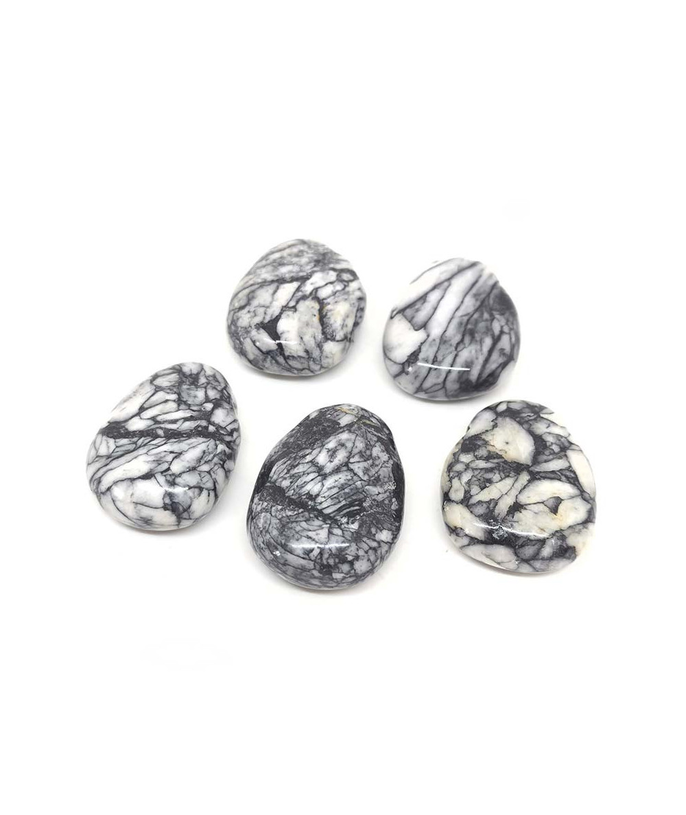 Jaspe Edelweiss (Pinolite) - Pendentif Pierre Percée