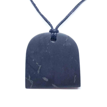 Shungite - Pendentif Pierre Percée - Forme Libre