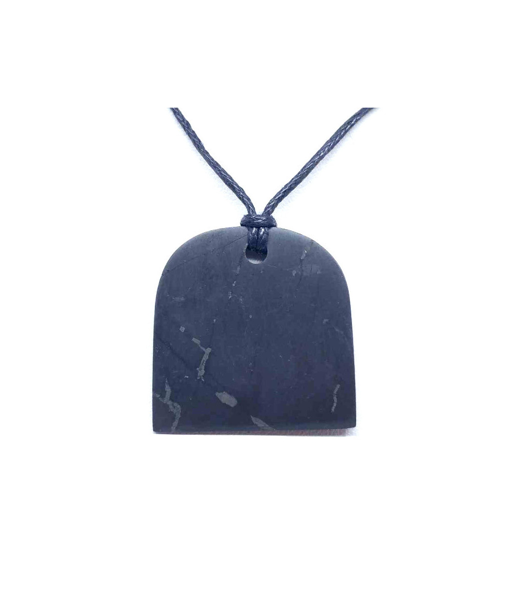 Shungite - Pendentif Pierre Percée - Forme Libre