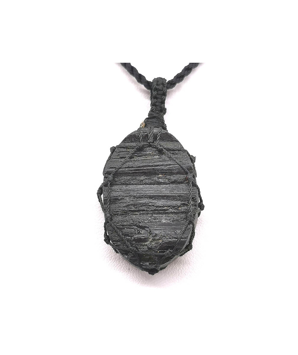 Tourmaline - Collier Macramé Cabochon