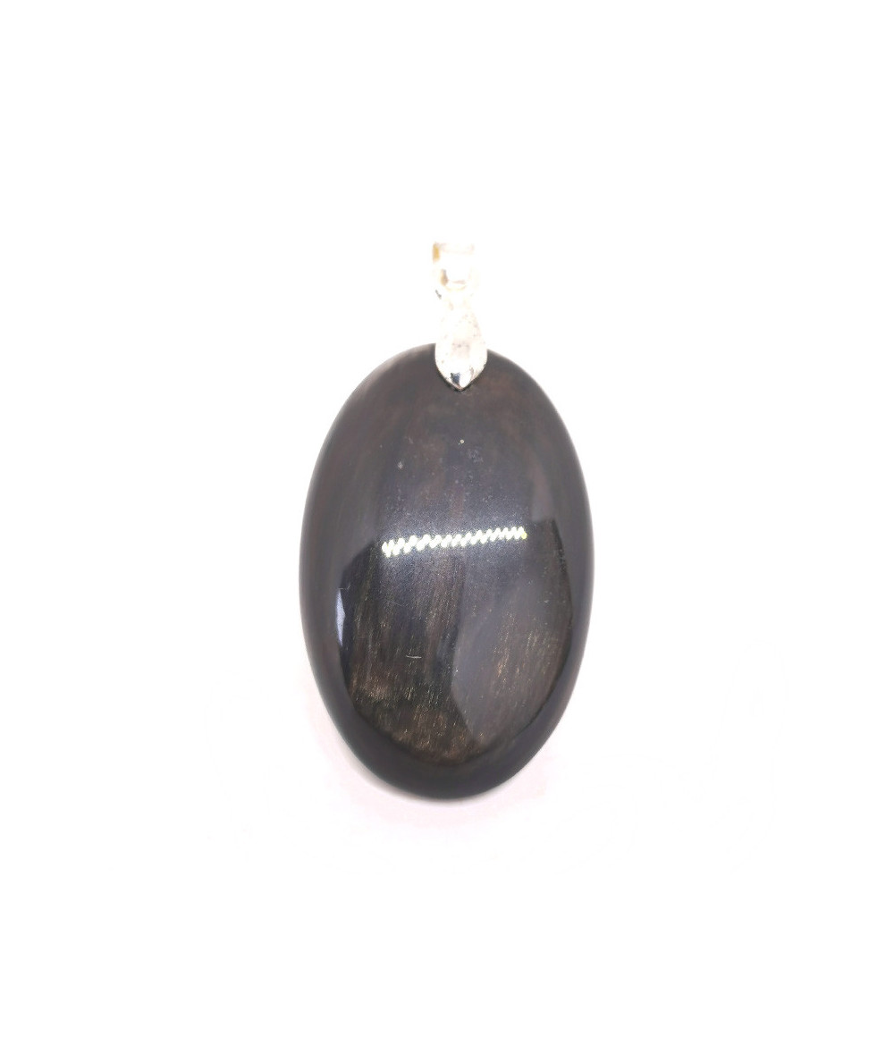 Obsidienne Oeil Céleste d'Afrique - Pendentif Bélière - Cabochon