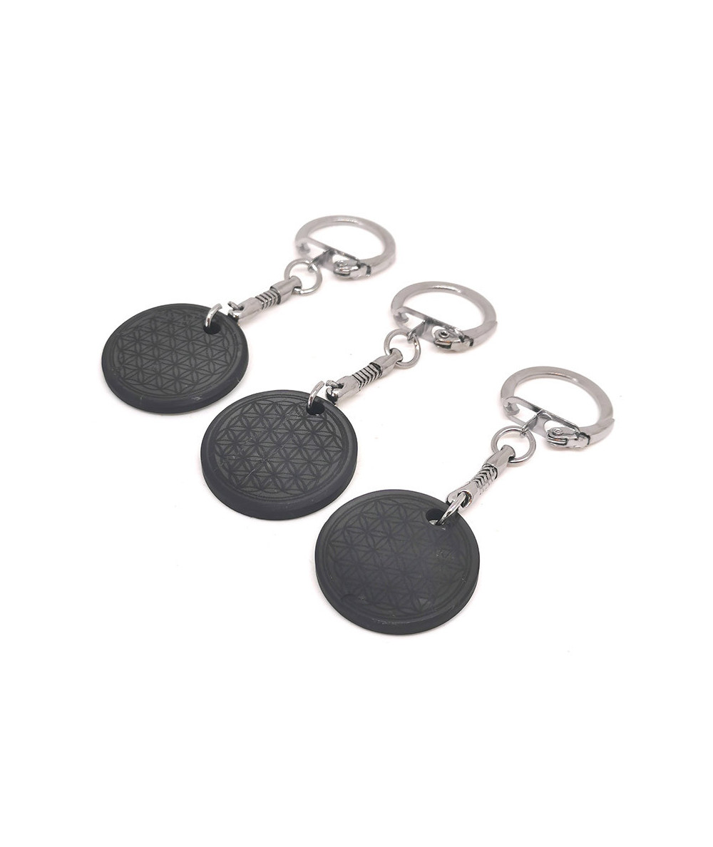 Shungite - Porte-Clés - Fleur de Vie