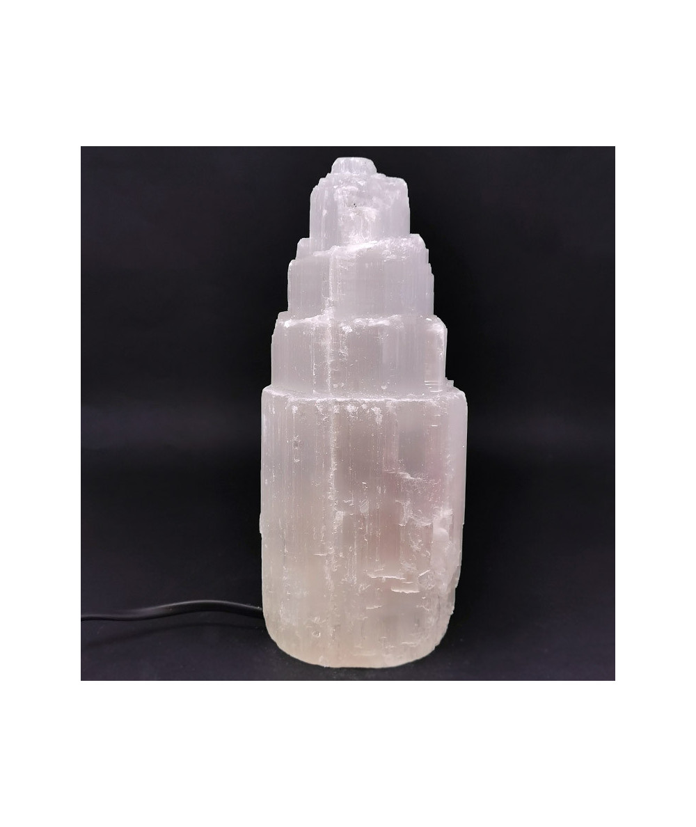 Sélénite (Gypse) - Lampe Cascade - Brut
