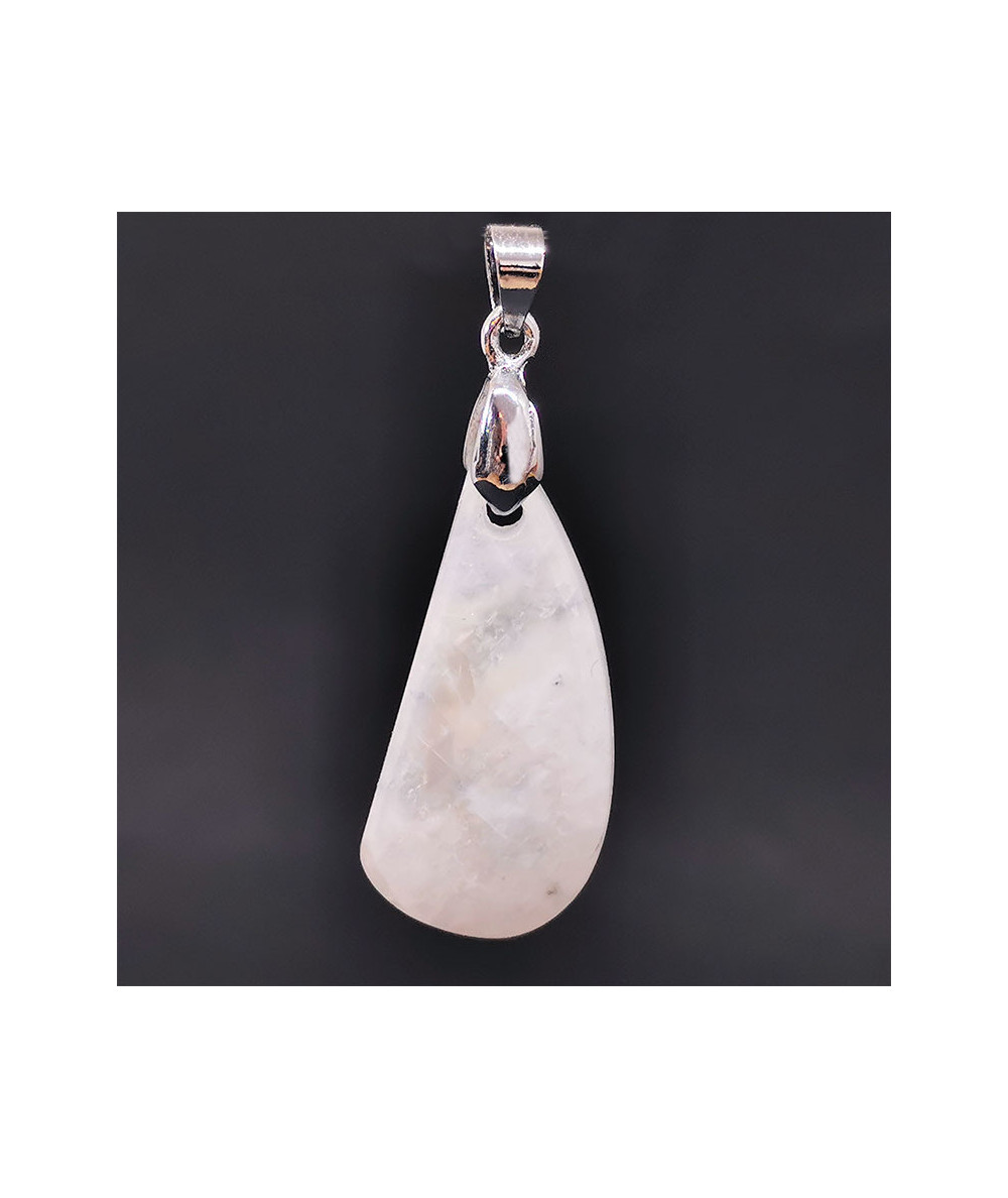 Labradorite Blanche - Pendentif Bélière - Cabochon