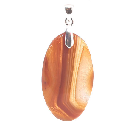 Cornaline - Pendentif Bélière Argent