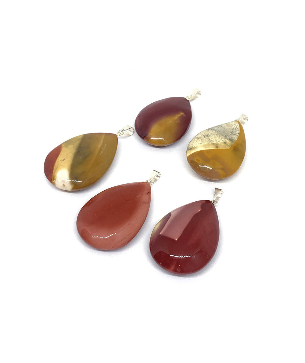 Jaspe Mokaïte - Pendentif Goutte