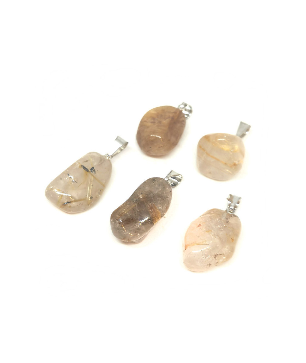Quartz Rutile - Pendentif Pierre Roulée