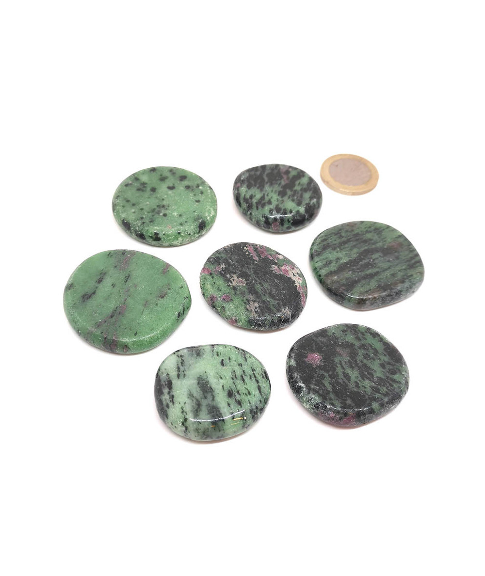 Rubis Zoïsite (Anyolite) - Galet Plat