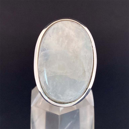 Pierre de Lune Blanche - Bague sertie Argent - AAA+