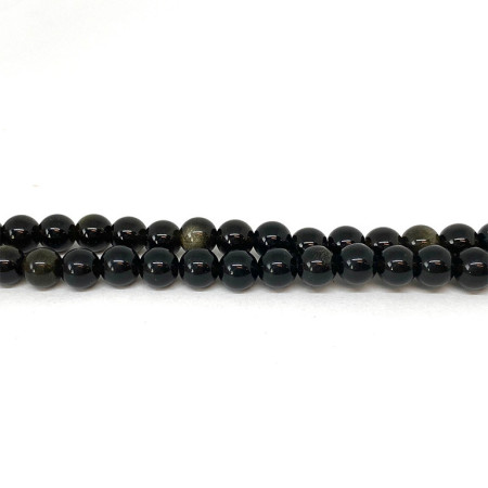 Obsidienne Dorée - Fil de Perles