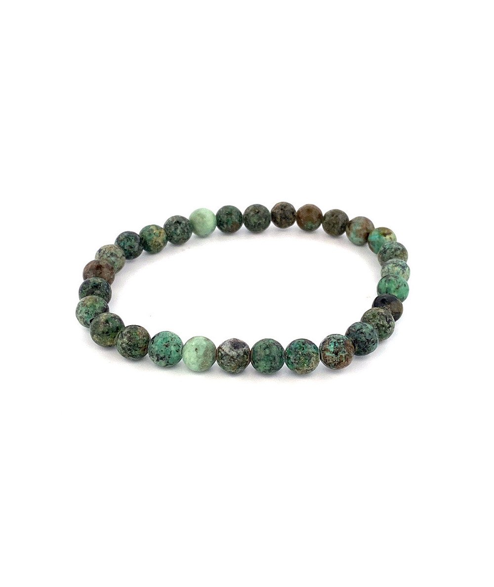 Turquoise d'Afrique - Bracelet Boules 6 mm