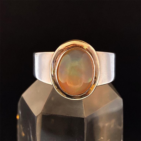 Opale d'Ethiopie - Bague sertie Argent - AAA+