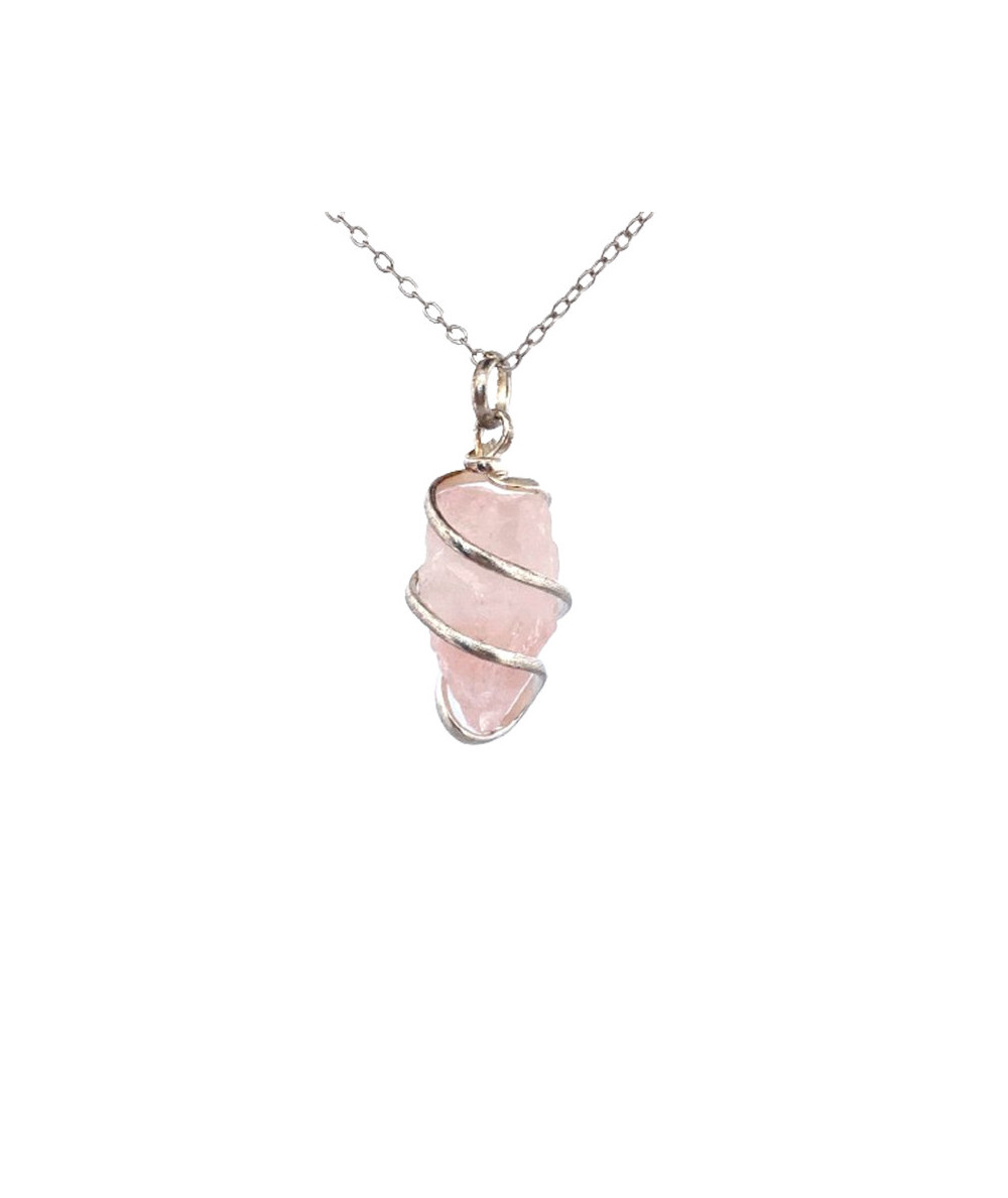 Quartz Rose - Pendentif Cerclé