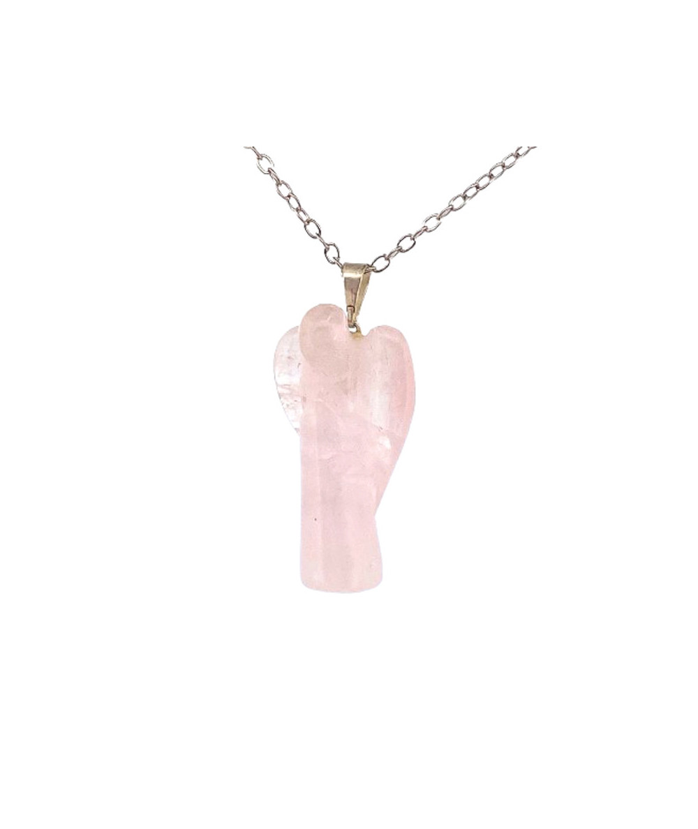 Quartz Rose - Pendentif Ange