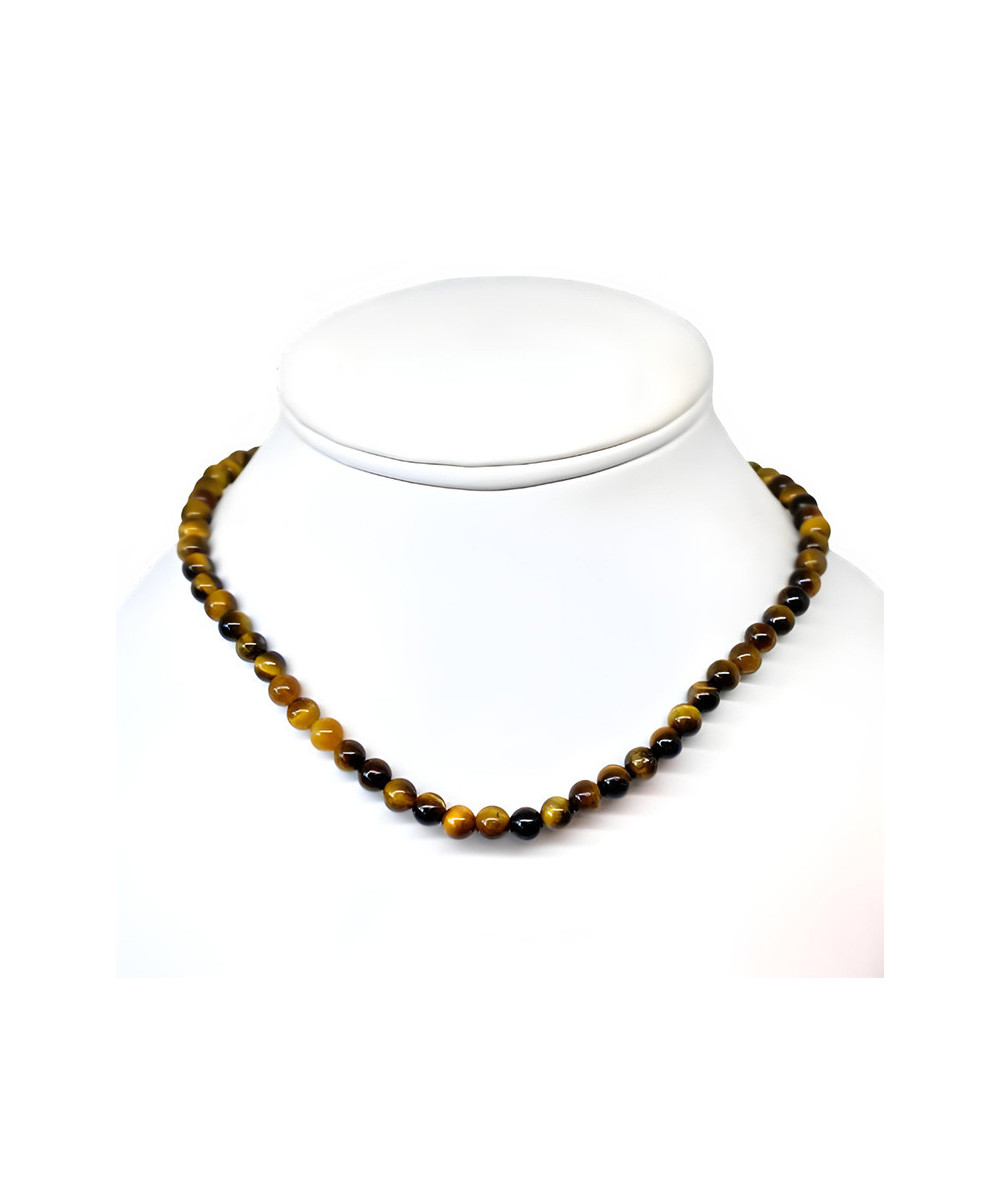 Oeil de Tigre - Collier Boules 6 à 8 mm