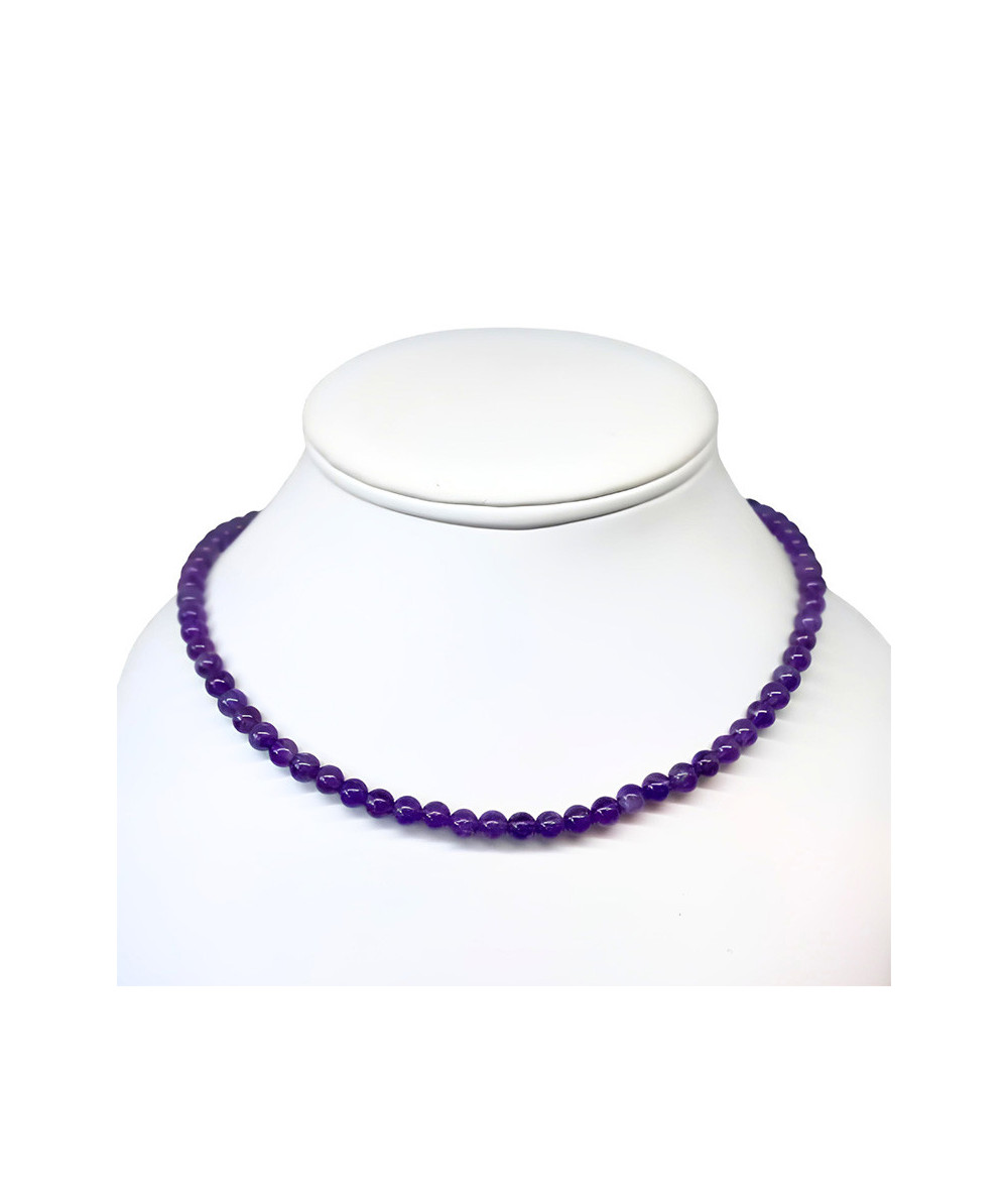 Améthyste - Collier Boules 6 mm