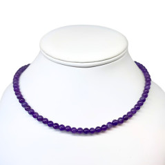 Améthyste - Collier Boules 6 mm