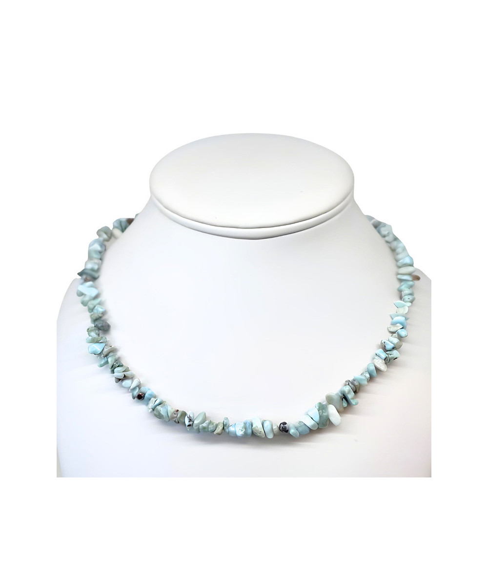 Larimar (Pectolite Bleue) - Collier Baroque (Chips)
