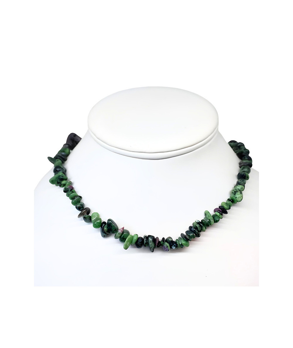 Rubis Zoïsite (Anyolite) - Collier Baroque (Chips)
