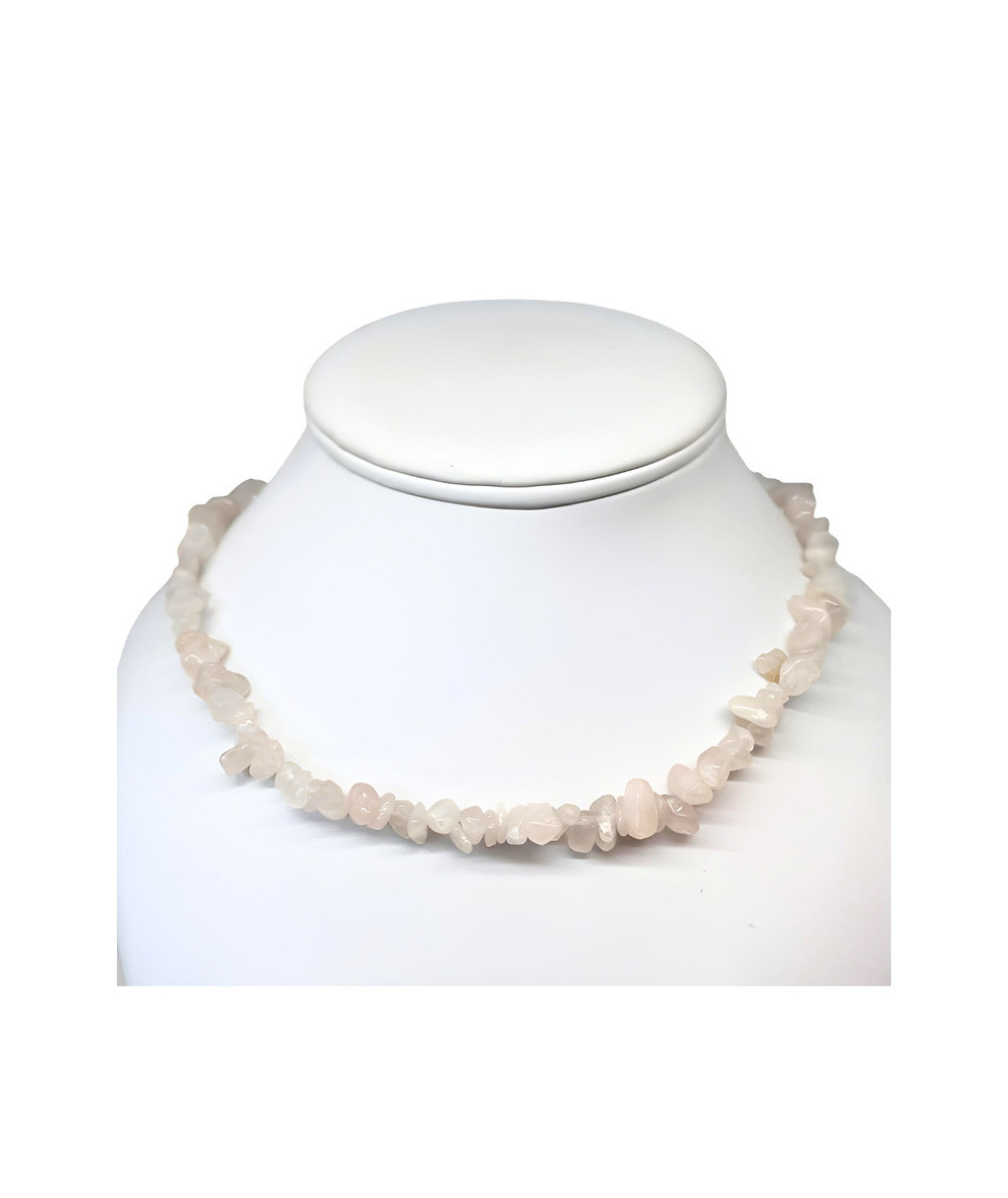 Quartz Rose - Collier Baroque (Chips)