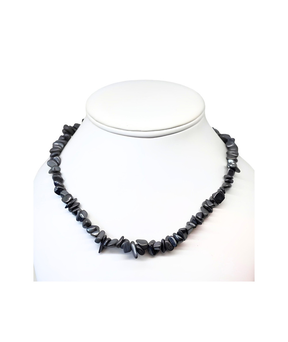 Hématite - Collier Baroque (Chips)