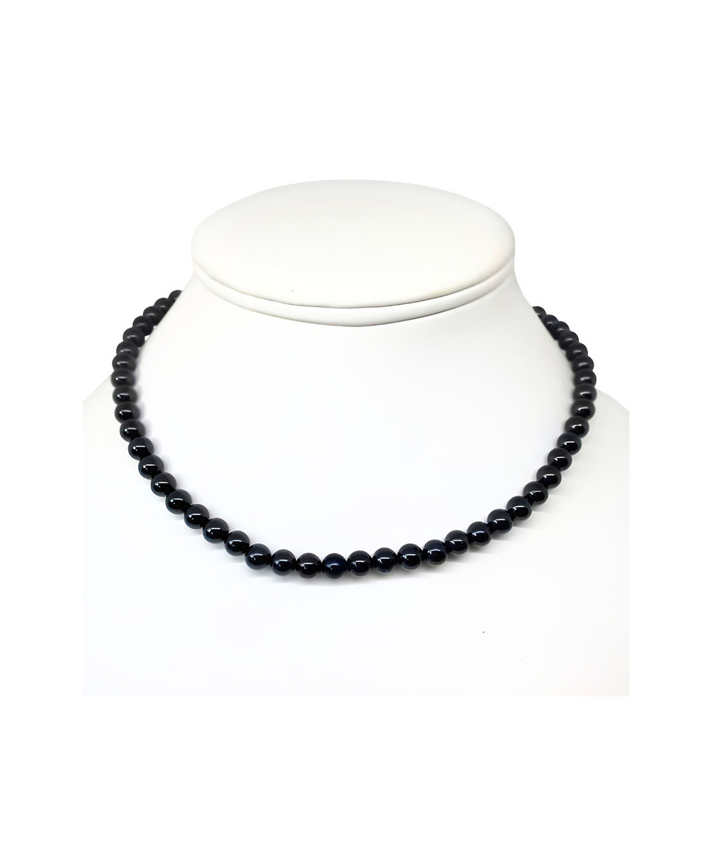 Spinelle Noire - Collier Boules 6 mm