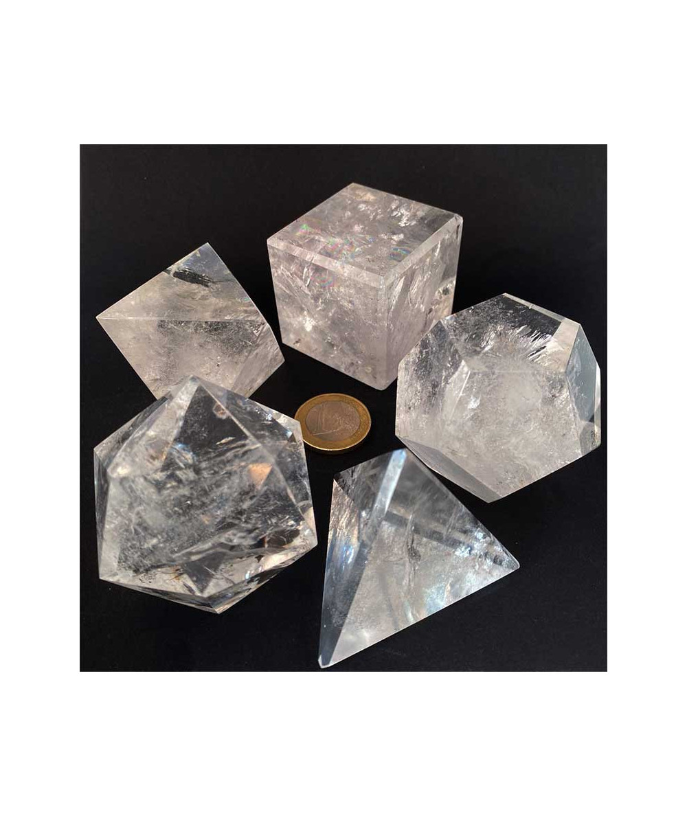 Cristal de Roche - Set des 5 Solides