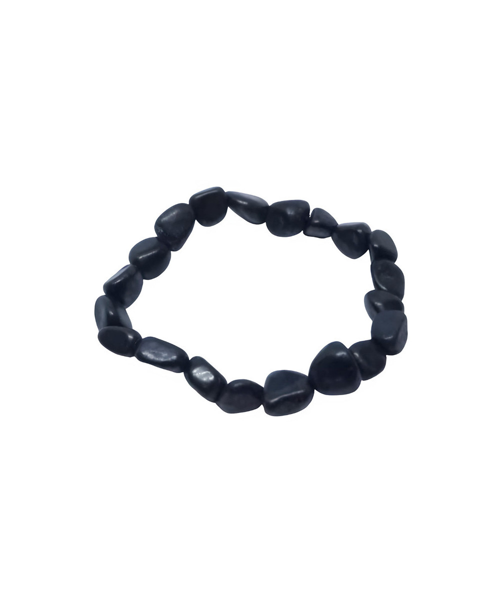 Shungite - Bracelet Grains (Pierres Roulées)