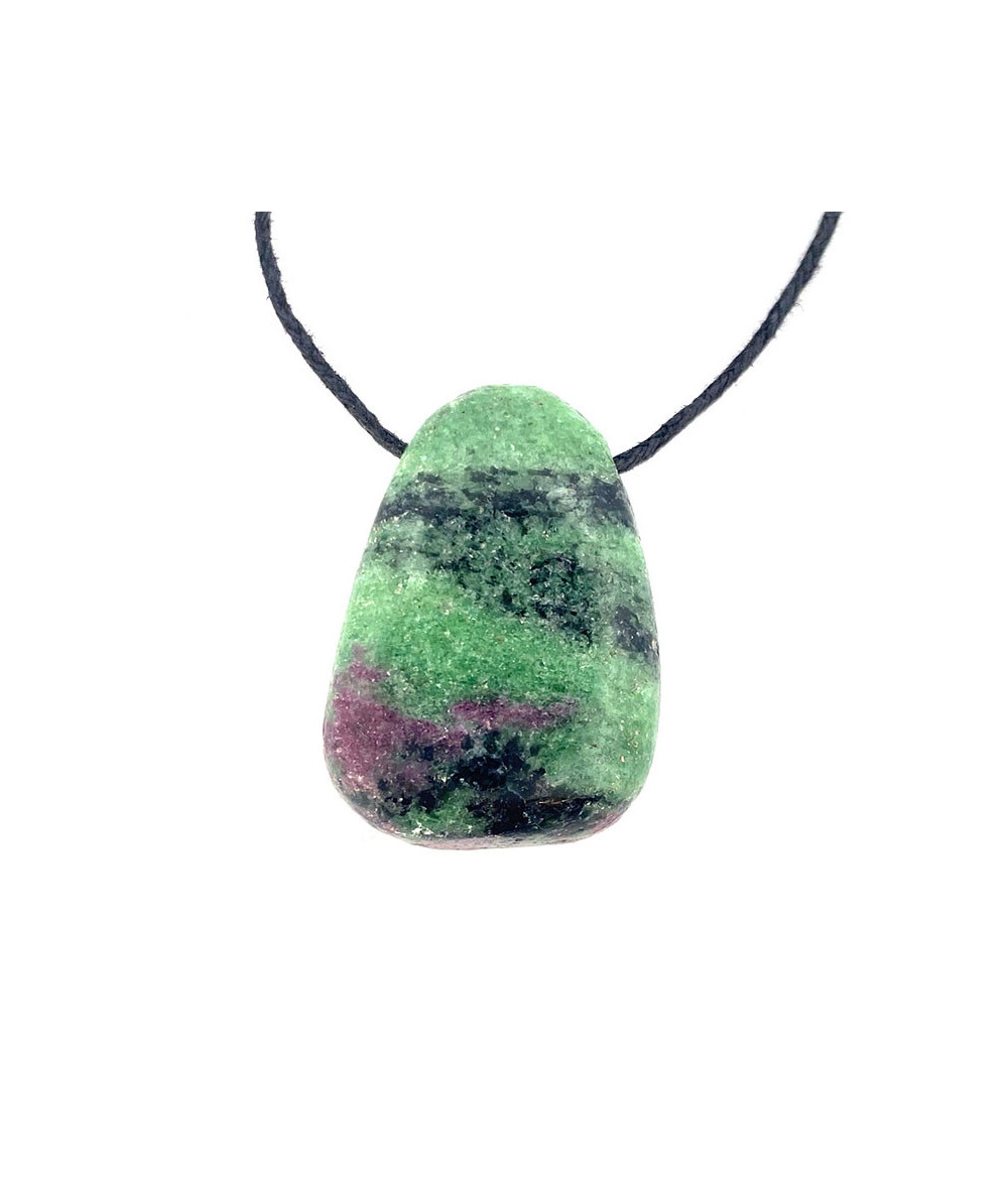 Rubis Zoïsite (Anyolite) - Pendentif Pierre Percée