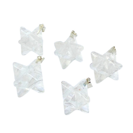 Cristal de Roche - Pendentif Merkabah
