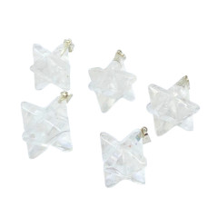 Cristal de Roche - Pendentif Merkabah
