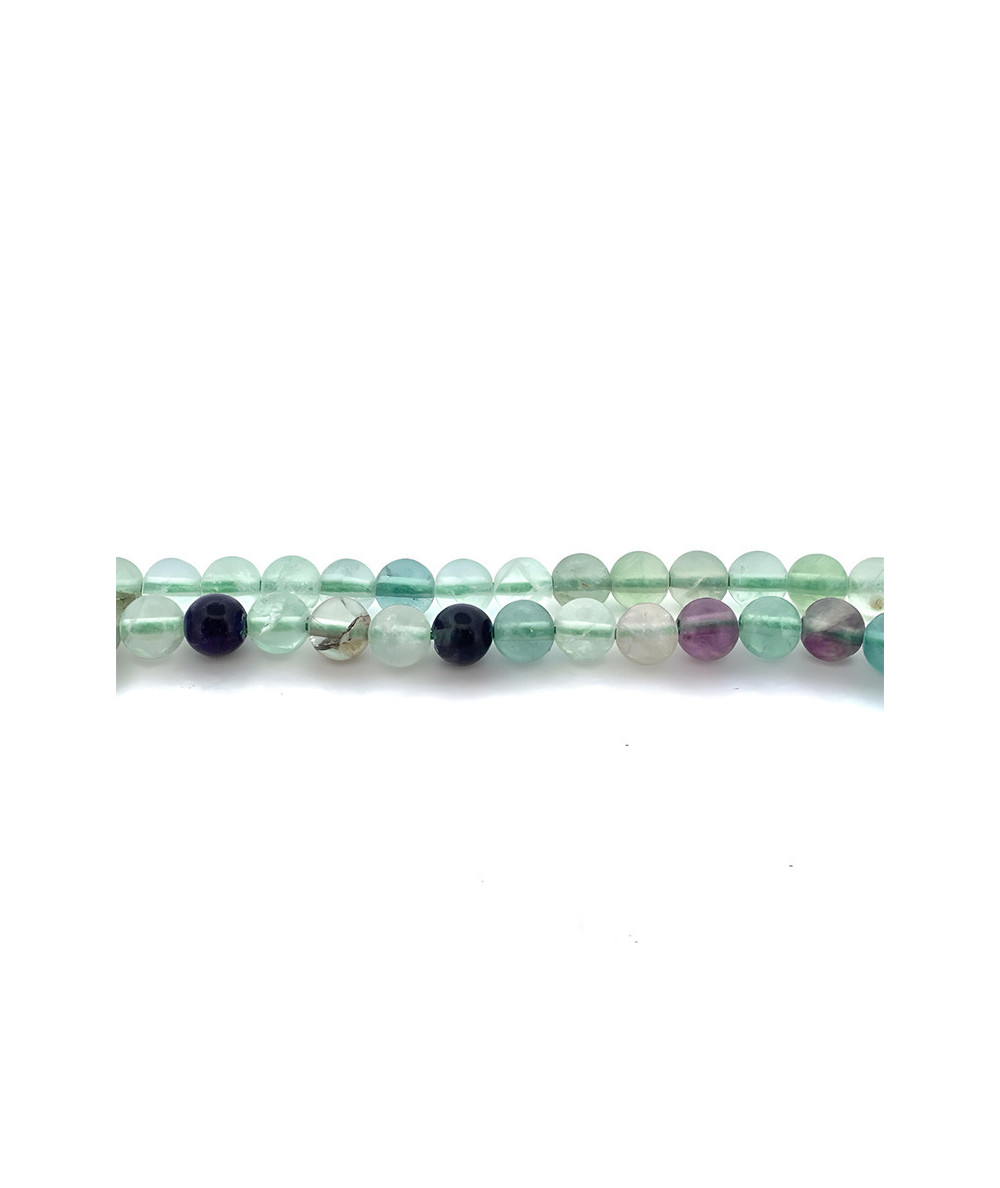 Fluorite (Fluorine) - Fil de Perles - Perles 6 mm