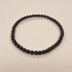 Spinelle Noire - Bracelet Boules 4 mm
