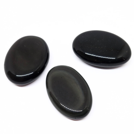 Image de 2 galets d'obsidienne oeil celeste