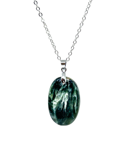 Séraphinite (Clinochlore) - Pendentif Bélière