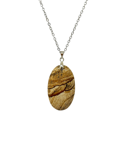 Jaspe Paysage - Pendentif Bélière