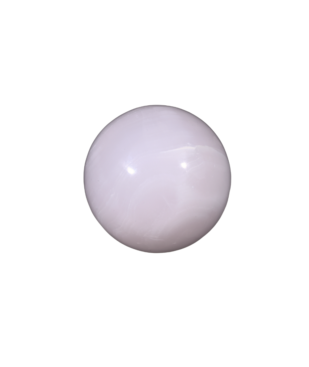 Photo d'une sphère en mangano calcite