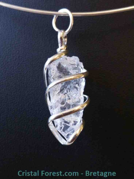 Cristal de Roche - Pendentif Cerclé